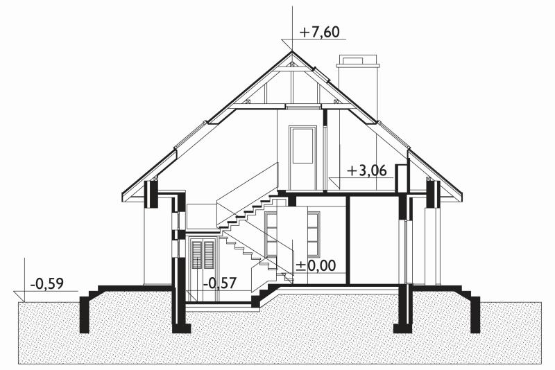 Проект коттеджа Ветерок Люкс - зеркальное отражение (E-853)