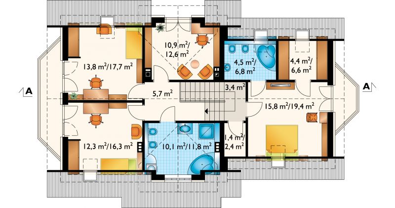 Проект коттеджа Зоя Люкс Г2 (E-909)