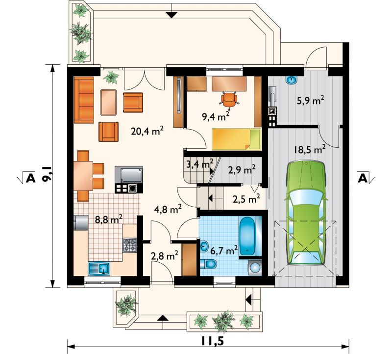 Проект коттеджа Зоя Рекс Дуо (E-948)