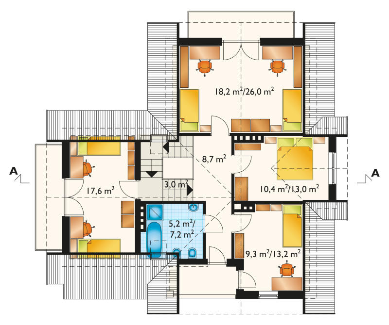 Проект коттеджа Заря - 2 (E-555)